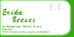 erika becsei business card
